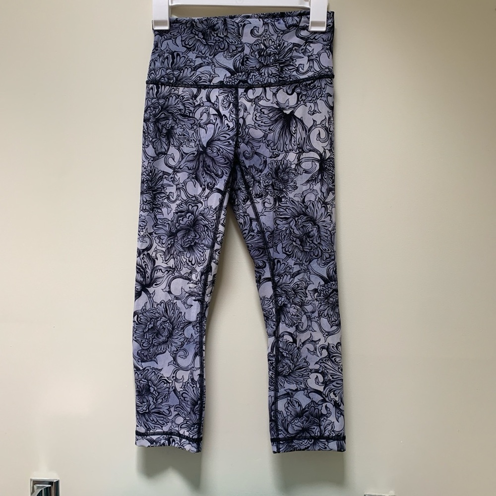 Lululemon  Black Floral Leggings